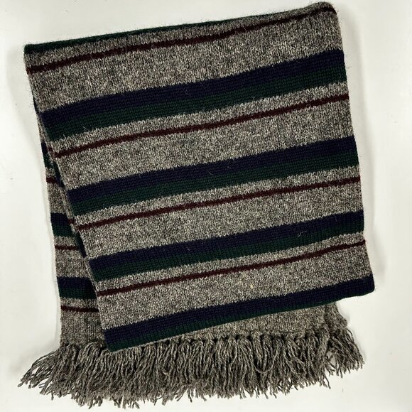 Vintage Polo Ralph Lauren Striped Wool Heavy Scarf - Picture 5 of 6